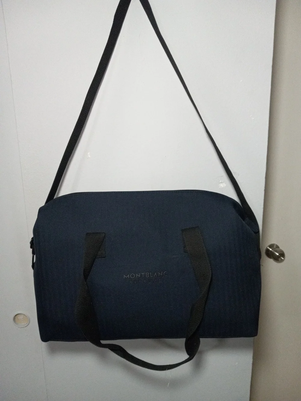 Montblanc Men's Navy Travel Duffel Bag